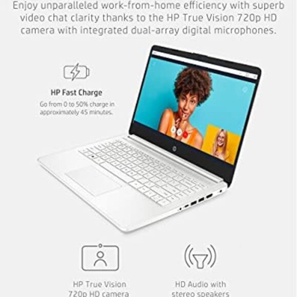 HP 14 Laptop, Intel Celeron N4020 Processor, 4GB RAM, 64GB Storage - Picture 3 of 7